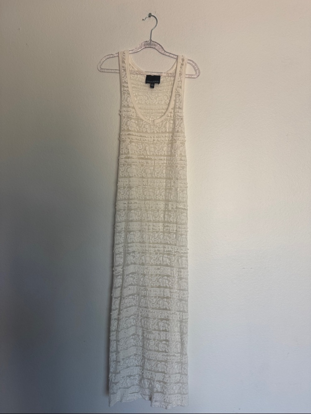 Cynthia Rowley Cream Lace Sleeveless Maxi Dress